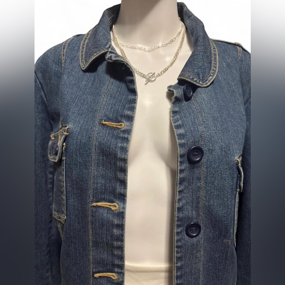 St. John's Bay Dark Blue Denim Jacket - Picture 3 of 3